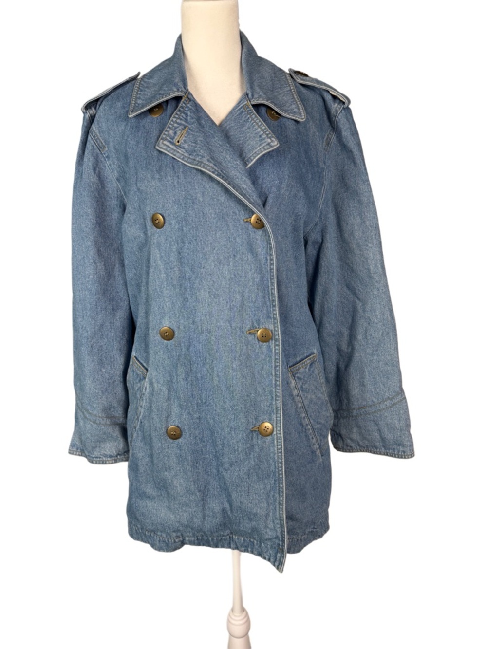 VTG First Issue Women’s 90s Peacoat Jacket Double Breasted SZ Small Oversized